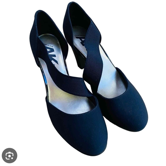 Anne Klein Sport Blue Block Heel Pumps - Picture 1 of 3